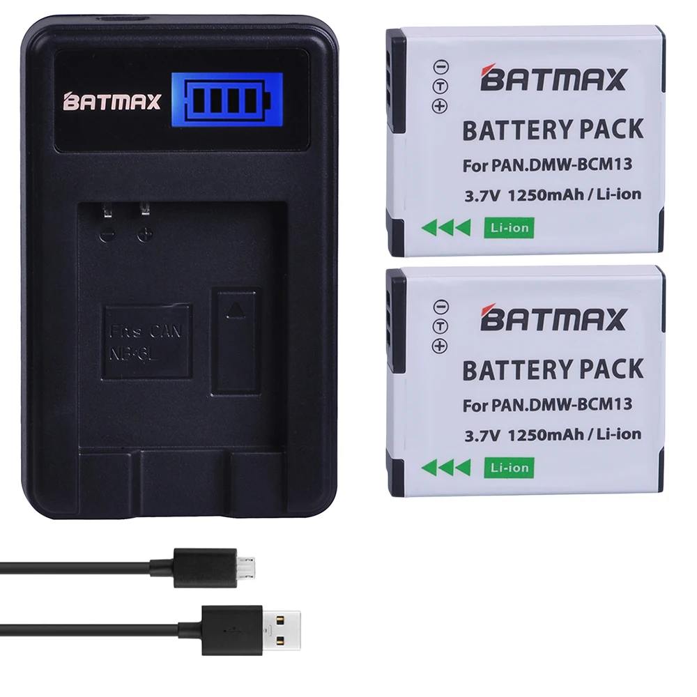 Billig 2 Stück DMW BCM13E DMW BCM13 BCM13 Batterie + LCD Ladegerät für Panasonic Lumix ZS40 TZ60, ZS45 TZ57, ZS50 TZ70, ZS27 TZ37, TZ41