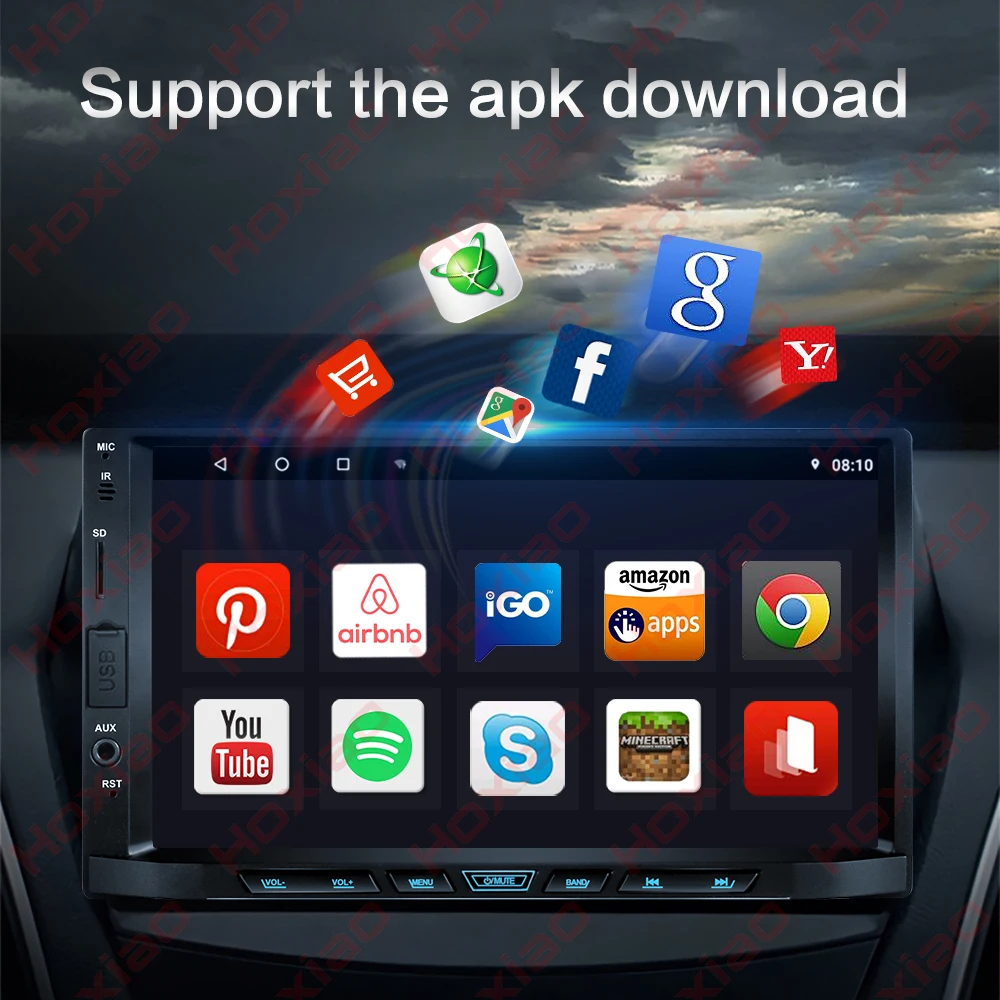 Android 8,1/9,0 2 din Автомобильный Радио мультимедийный плеер gps DAB RDS Wi-Fi без DVD навигации Bluetooth 7 дюймов 2DIN автомобильный встроенный стерео