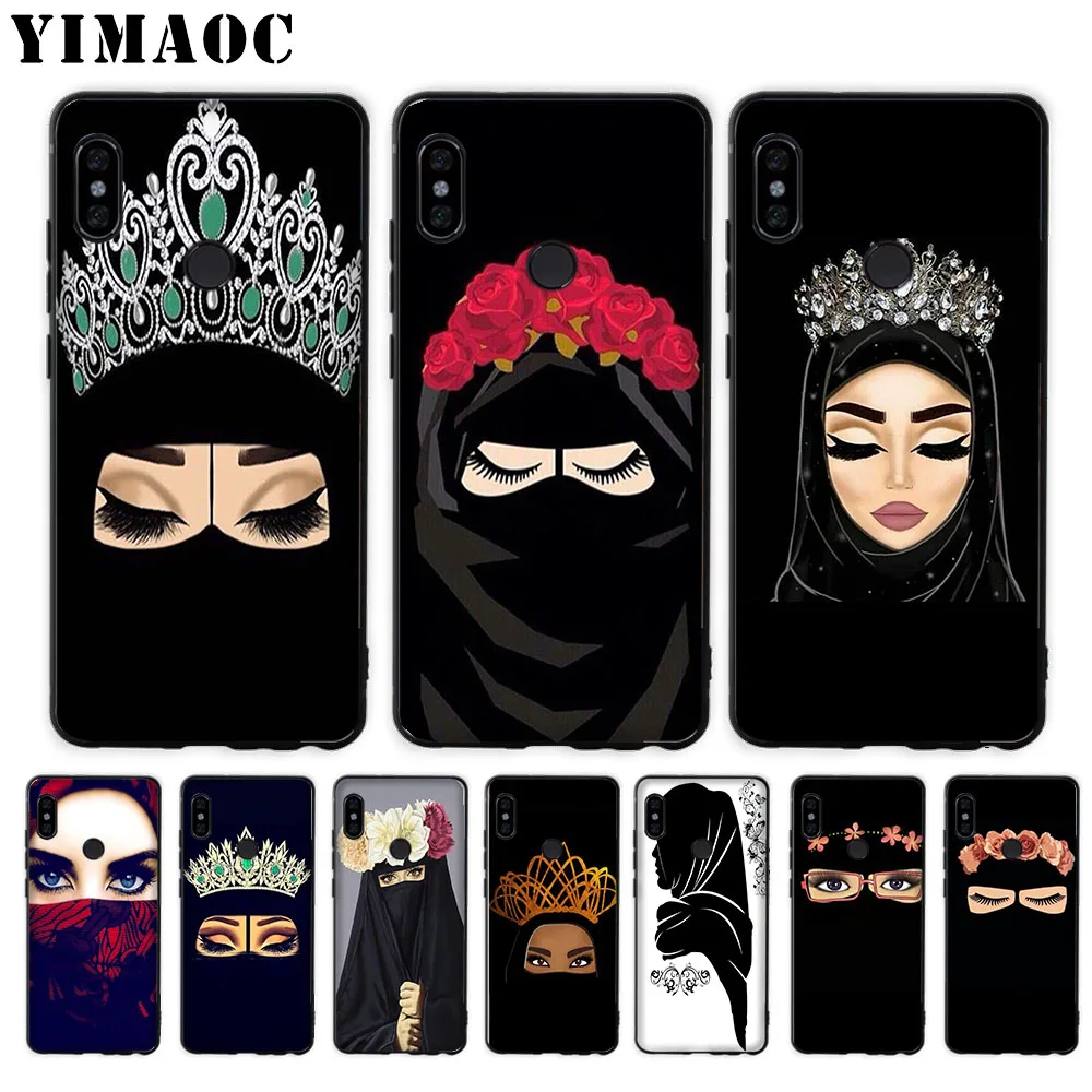 

YIMAOC Muslim Islamic Gril Eyes Soft Case for Xiaomi Mi5 Mi5S Mi6 Mi9 Mi8 Lite SE A1 A2 Lite Pocophone F1 MAX 3