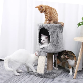 

RU Domestic Delivery Cat Tree Toy Scratching Pad Cat Scratch Toy Cat House Sisal Column Grinding Kitten Toys Mascotas