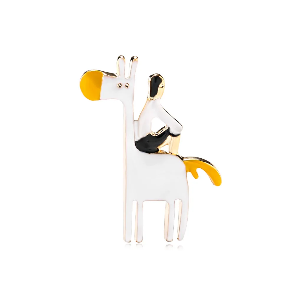 

Sitting on Donkey Man Brooch Pins Thinking Men Jewelry Fashion Carton Design Brooches Jewelry Kids Gift Accessories