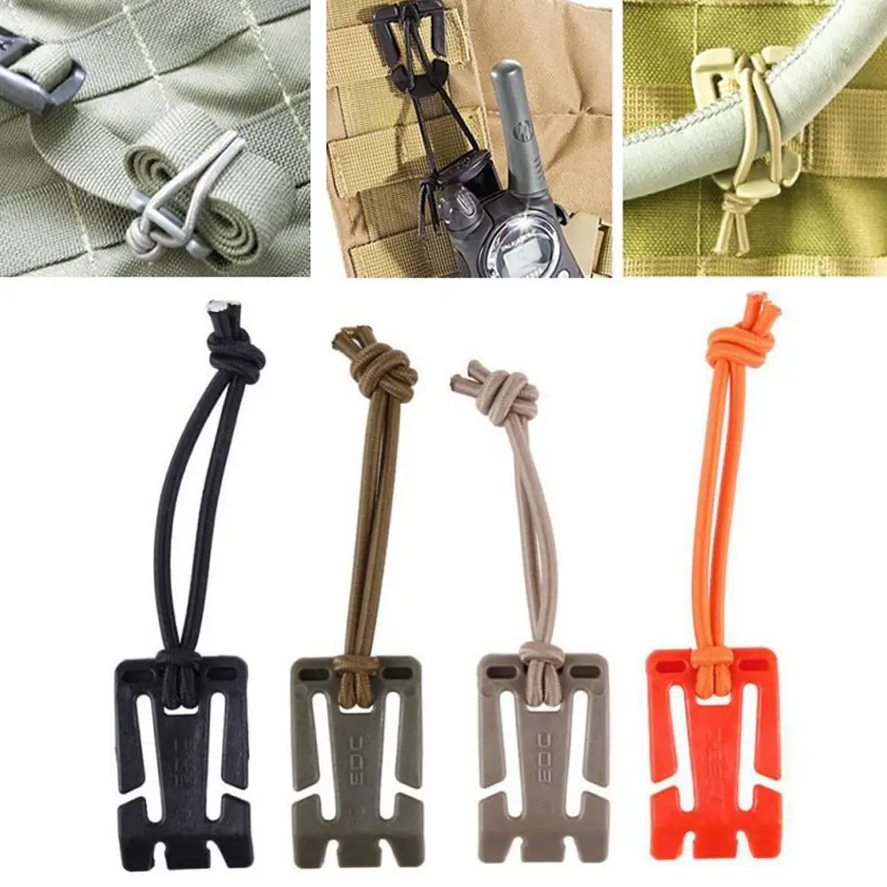 

Useful 1PCS Webbing Military Dominator Elastic Cord Hang Buckle Clip Outdoor Travel Kits Black Mud Green Orange