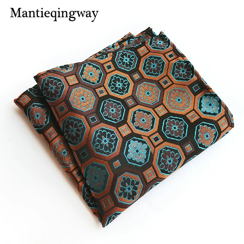 Mantieqingway мужские Цветочный плед Hanky унисекс высокое качество платок полиэстер Пейсли Бизнес платок грудь Полотенца