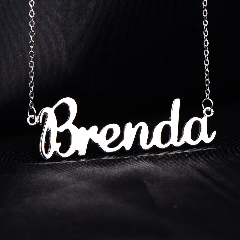 

WindJune Silver Customized Name Necklace 925 Sterling Silver Personalized Silver Gold Rose Choker Necklace Women Wedding Jewelry