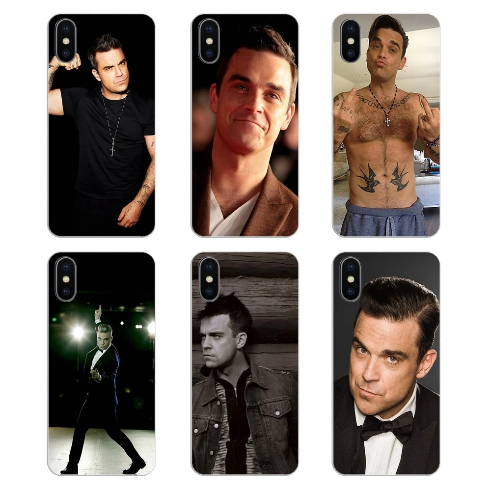 UK Singer Star Robbie Williams Poster Чехол для мобильного телефона Samsung Galaxy A5 A6 A7 A8 A9 J4 J5 J7 J8 2017 2018