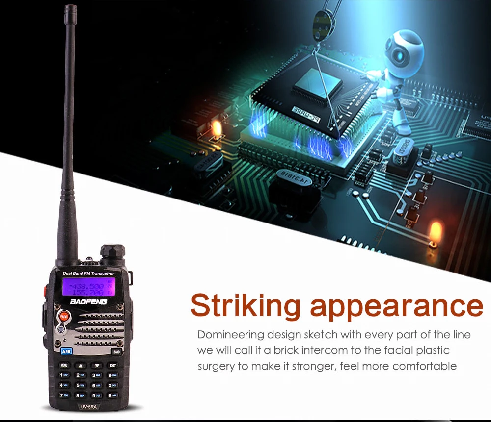 Baofeng UV-5RA VUHF 136-174400-520MHz Dual-Band Two-way Radio Walkie Talkie for UV 5RA cb portable radio (2)