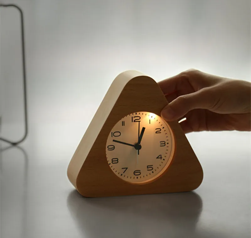 Деревянные часы Snooze прикроватный детский будильник с циркулярной иглой и