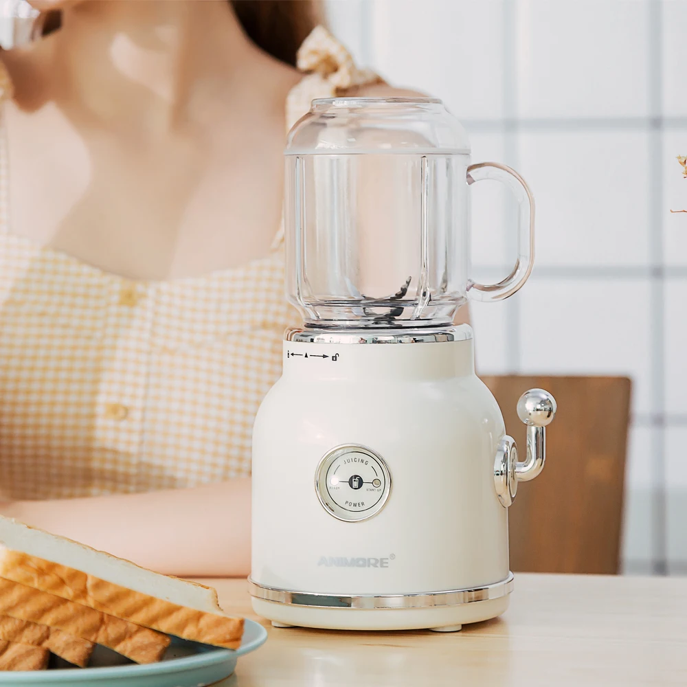 Cena ANIMORE przenośne elektryczne Blender owoce żywność dla niemowląt sokowirówka mikser do koktajli mlecznych maszynka do mielenia mięsa wielofunkcyjna Retro sokownica