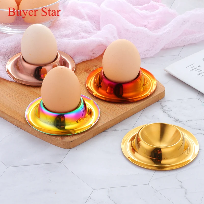 

4PCS/lot High Quality Durable Kitchen Egg seat Breakfast Boiled Metal Egg Cup Holder Egg Tools
