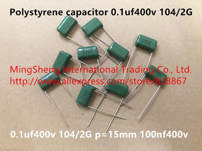 Оригинальный новый конденсатор из 100% полистирола 0 1uf400v 104/2G p = 15 мм 100nf400v