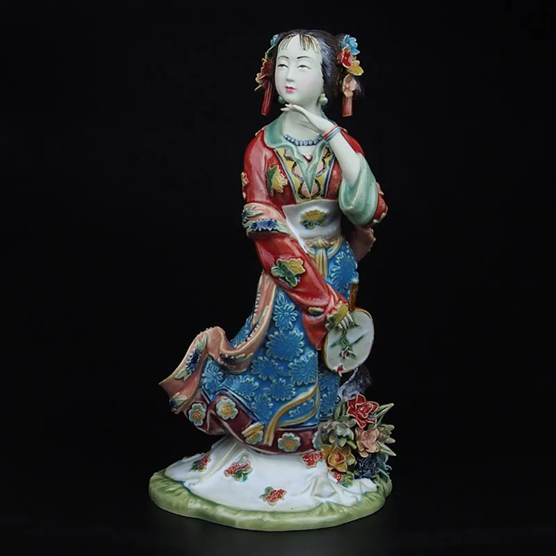 Folk Art Porcelain Ceramic Traditional Chinese Classics Story Figurine