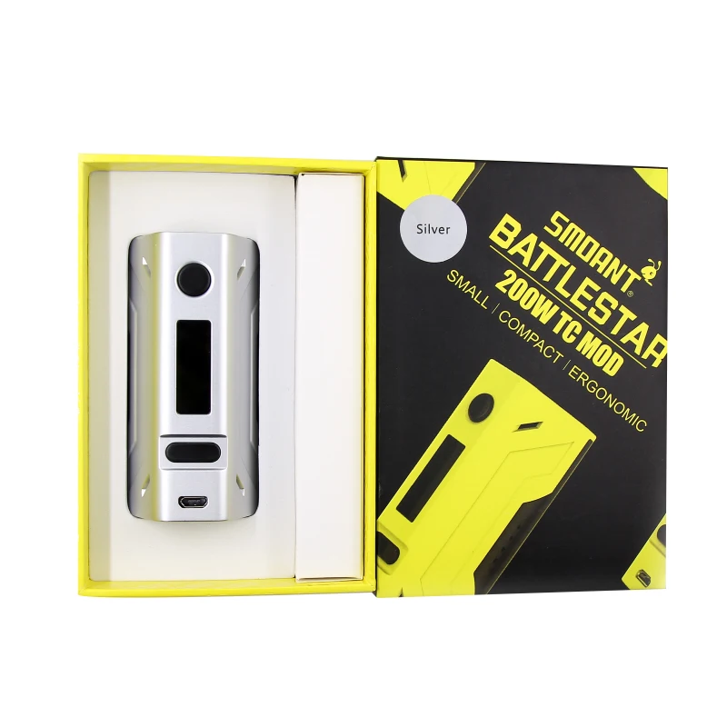 100% оригинальные новые цвета Smoant Battlestar 200 Вт TC Box Mod Cloupor электронная сигарета