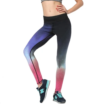 

2019 Spring Summer Womens Printed Leggings Fitness Drip-dry Pink Activewear Brave Person Leggings