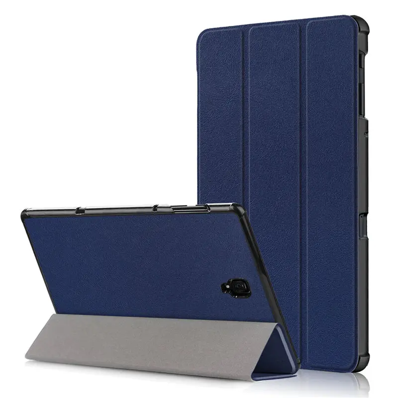 Магнит чехол для Samsung Galaxy Tab S4 10," T830 T835 T837 SM-T830 SM-T835 Tablet Смарт Складной флип чехол-подставка из полиуретана принципиально+ ручка - Цвет: Dark blue