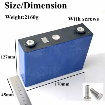 

4Pcs/Lot 3.2V 100Ah LiFePO4 Battery 3C Discharge Rate For Electric Bicycle/EV/Solar System Lithium Battery 100AH Free Shipping