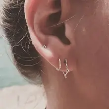 Минималистичные 925 пробы, серебряные, три шарика, нежные маленькие серьги в мелкую точку для женщин и девушек, дешевые ювелирные изделия, милые серьги-гвоздики