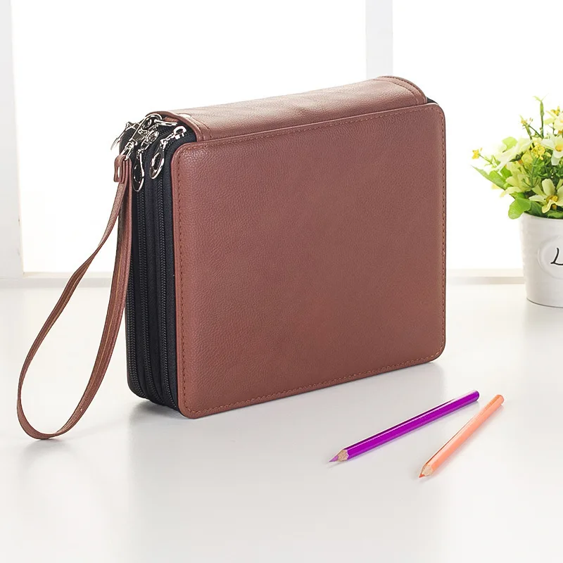 Cases para Meninas Caixa de Lápis Bolsa de Armazenamento Couro Escola Lápis Menino - 160 Buracos Caneta Caixa Multi Função Case Bolsa Papelaria Kit 120 17 Material escolar e de escritório