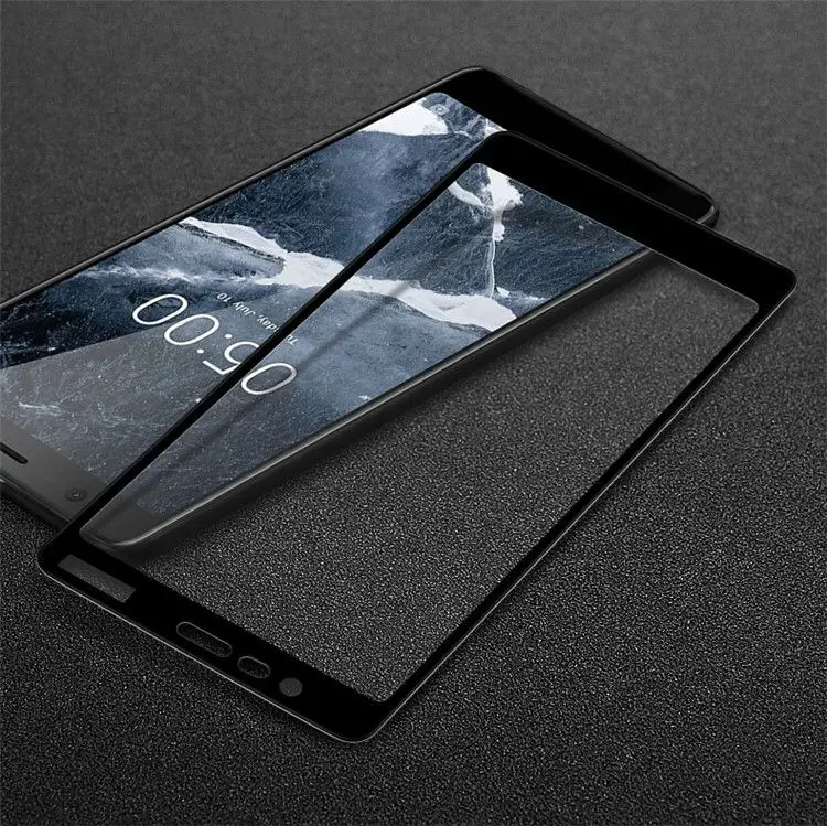 AINY 3D Full Cover Screen Protectors For Nokia 5.1 Inch Black Wiper