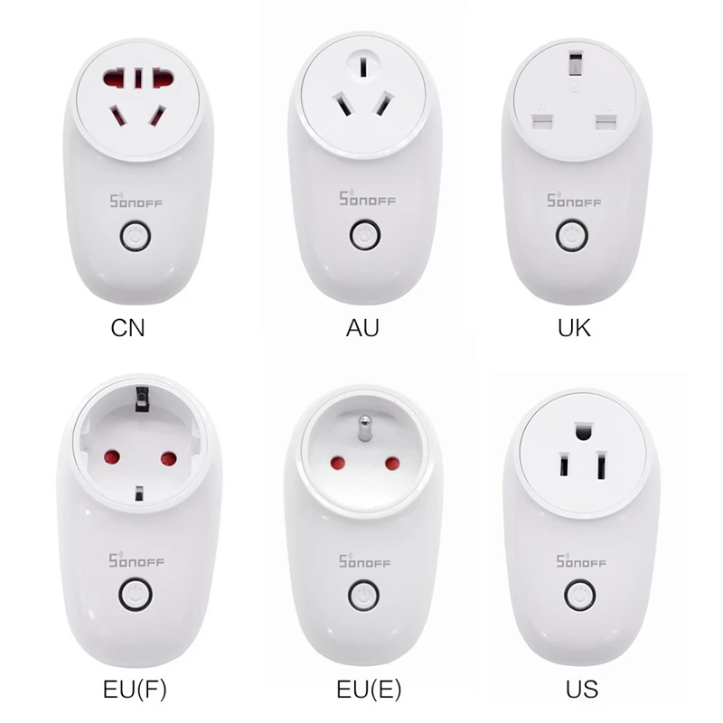 SONOFF S26 AC90V 250V 10A умная WiFi розетка таймер Беспроводная US/UK/AU/EU Беспроводные