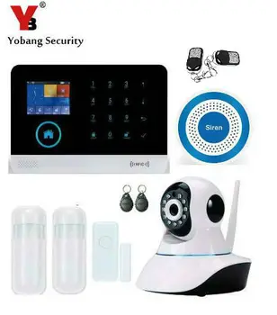 

Yobang Security WIFI Alarm Systems Security Home Motion Sensor Self-defense Wireless Alarm Mainframe Kits