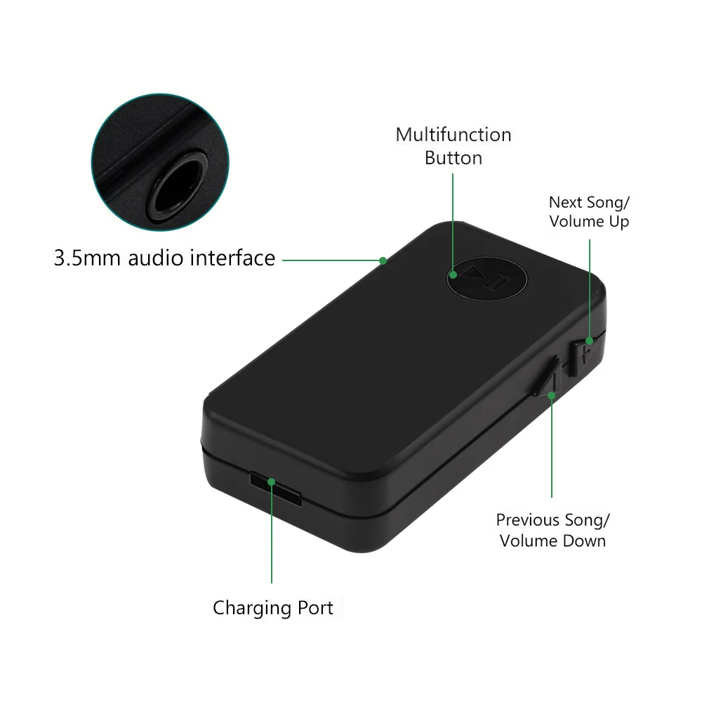 Автомобильный Bluetooth ресивер Onever 3 5 мм с микрофоном|wireless aux|car kit3.5mm streaming |