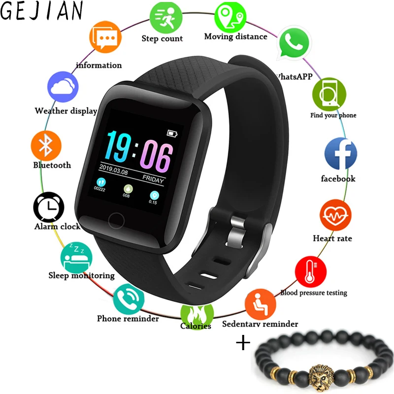 

Men Smart Watch Waterproof Blood Pressure Measurement Fitness Tracker Women sport Watch Heart Rate Monitor Pedometer AndroidIOS
