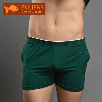 

[EXILIENS] 2017 Hot Sale Underwear Men's Shorts Boxers Sexy Cotton Arrow pants Panties Male Brand Man Underpants Solid Size M-XL