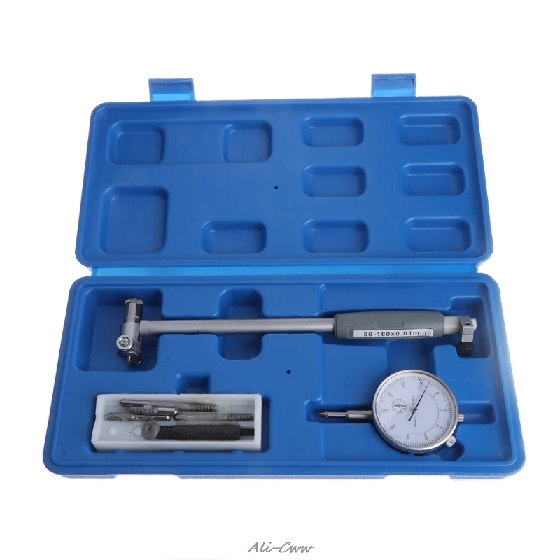 Dial Bore Gauge 50 160mm Engine Cylinder Indicator Measuring Gauge 0.01mm w/ boxin Dial