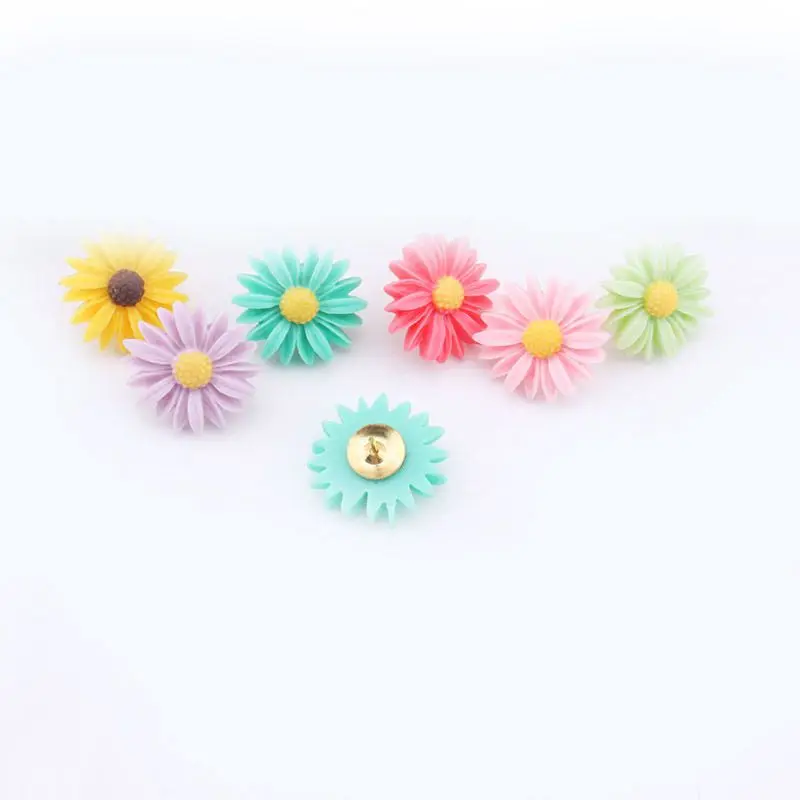 Decorative Push Pins, Assorted Color Floret Creative Thumbtacks for Home/Office Whiteboard, Corkboard, Photo Wall Holding Pape