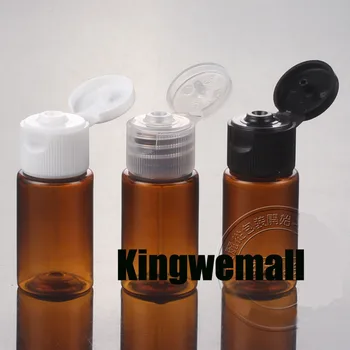 

300pcs/lot 10ml Brown Plastic Bottle Refillable Bottle Perfume PET Bottle with Butterfly Cap
