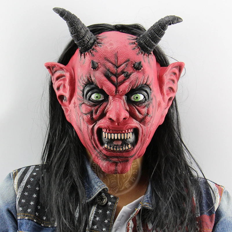 

Scary Devil Mask Costume Cosplay Adult Halloween Demon Mask Cosplay Carnival Dress Up Props