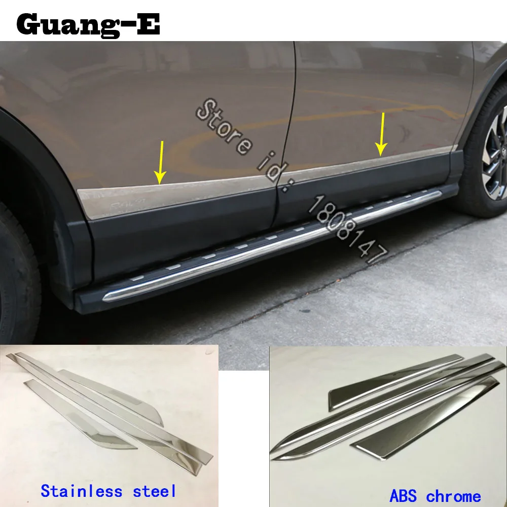 Car stainless steel/ABS Chrome Side Door Body trim stick Strip Molding