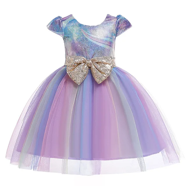 

Children Clothing 2019 Summer Birthday Party Girls Dress Kids Dresses For Girls Wedding Princess Dress Big Bow Costume For Kids