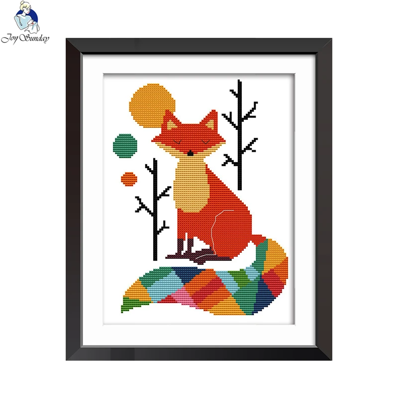 Needlework Diy Dmc Cross Stitch Sets For Embroidery Kits Seven Color Fox Patterns Counted Cross Stitching Home Decoration Cross Stitch Set Set For Embroiderydiy Dmc Aliexpress