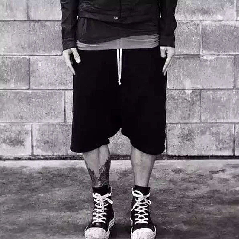 M~ 3XL Новая мужская одежда модные мешковатые промежности крест GD промежность Haren мужские хип хоп шорты плюс размер костюмы