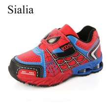 Sialia/Осенняя детская обувь; детские кроссовки для мальчиков; зимние кожаные кроссовки; спортивная обувь с человеком-пауком; школьная обувь для бега;