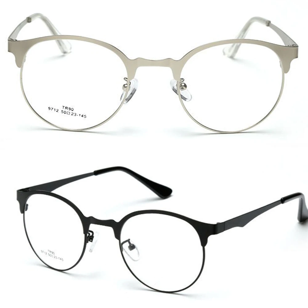 Retro Round Browline Eyeglasses Ultra Thin FRAME CUSTOM MADE OPTICAL