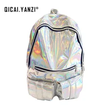 2017 frauen Trend Glänzende Satchel Hochschule Umhängetaschen Teeanger Mädchen Persönlichkeit Laser Rucksack Leder PU Reise Mochila P616