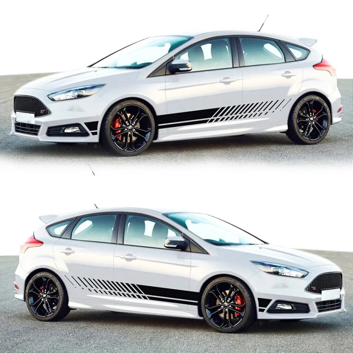 Универсальные спортивные гоночные наклейки на боковые двери|racing stripes|graphic stickerauto