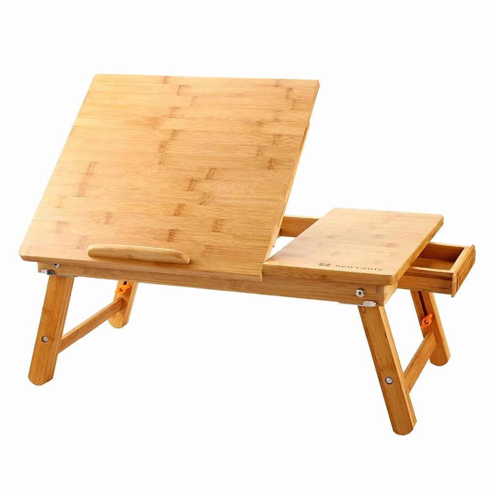 Laptop Desk Kids Table Adjustable 100% Bamboo Foldable Breakfast Serving Bed Tray Tilting Top Drawer TV Dinner Tray Laptop Desk Kids Table Adjustable 100% Bamboo Foldable Breakfast Serving Bed Tray Tilting Top Drawer TV Dinner Tray