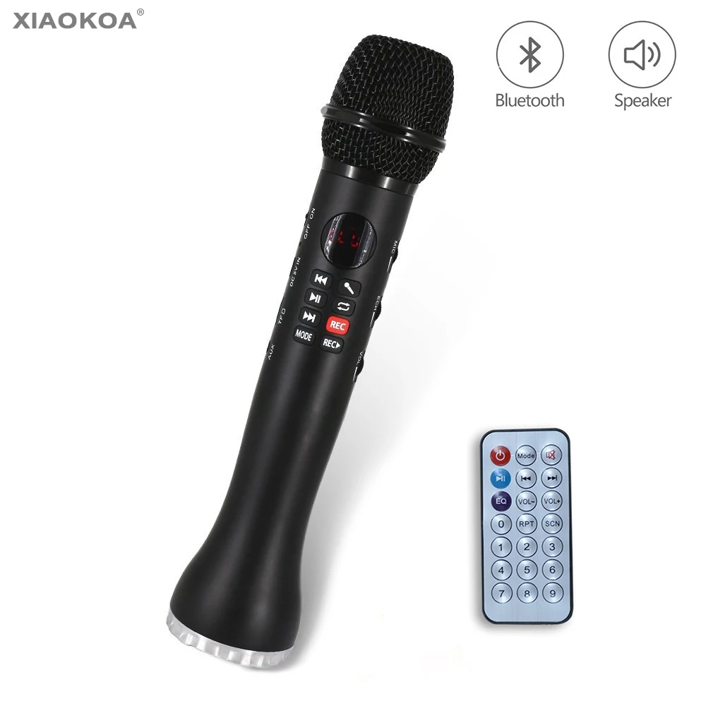 

Profissional Karaoke Microphone Wireless Speaker with remote control Portable Bluetooth microphone for phone Handheld XIAOKOA