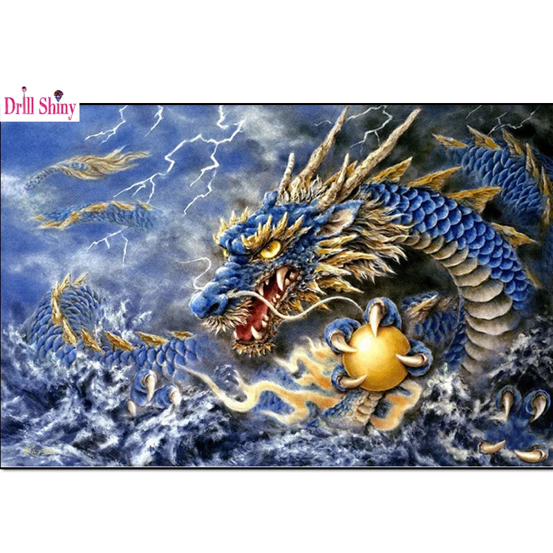 Full Square Resin China Dragon DIY Diamond Painting Embroidery handmade