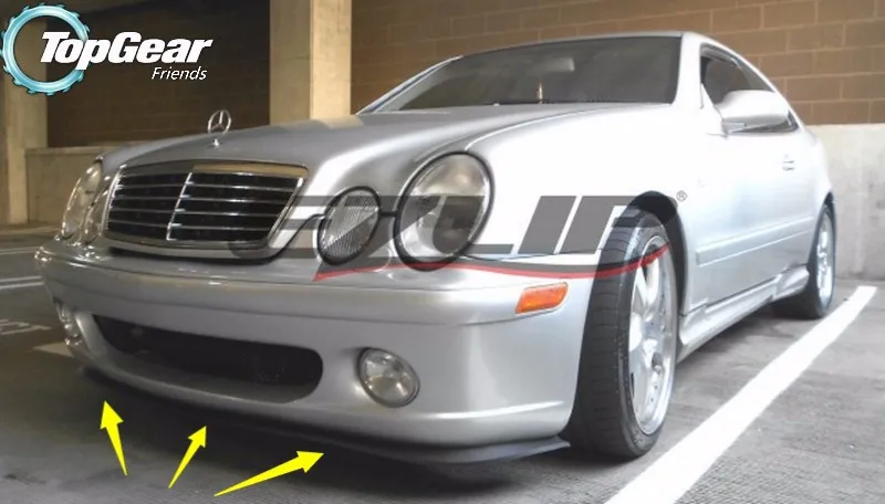 Bumper Lip Lips For Mercedes Benz CLK C208 A208 1996~2003  Spoiler For Car Tuning  Body Kit + Strip 4