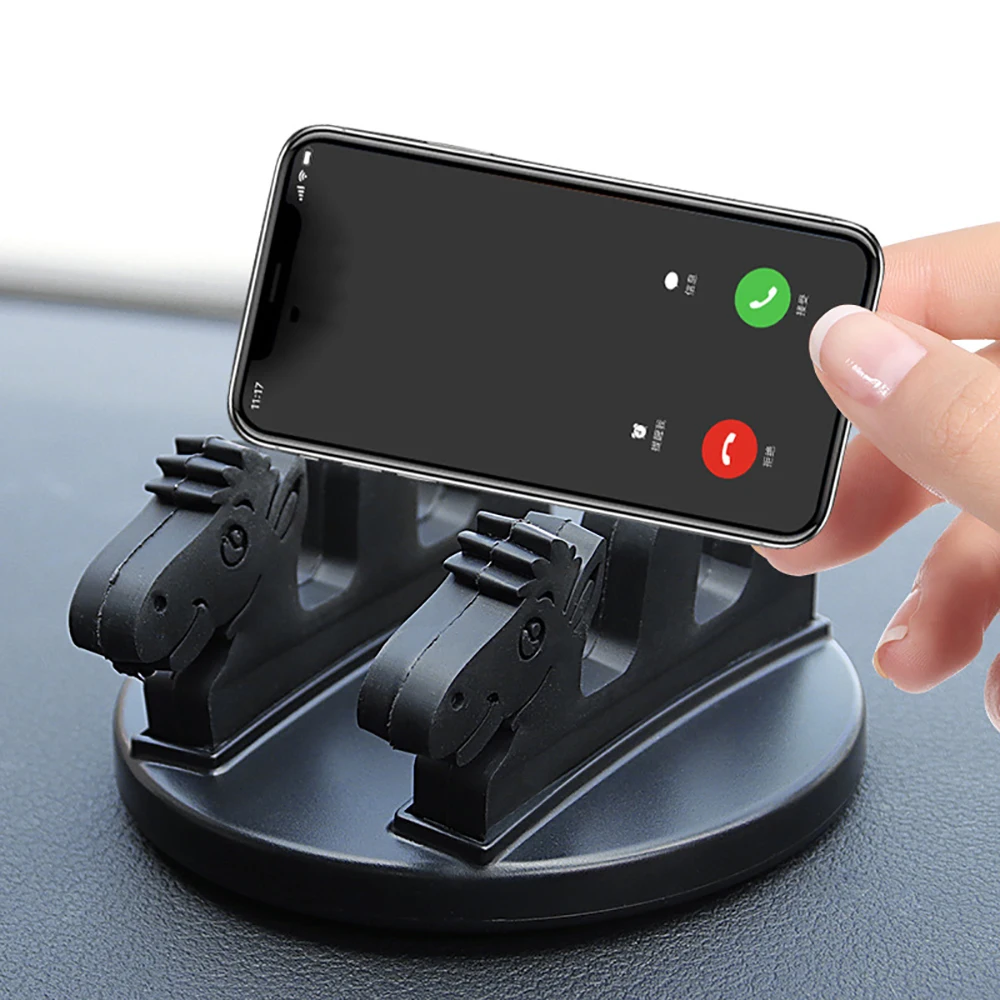 

Car Phone Holder Non-slip Mat Universal Auto 360 Degree Rotation Phone Stand Mount Home Office Desk Stand Bracket Accessories