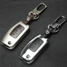 Jingyuqin цинковый сплав ключ чехол для Ford Mondeo Фокус Fiesta c Макс s max Galaxy кожа Smart Remote Ключи крышка