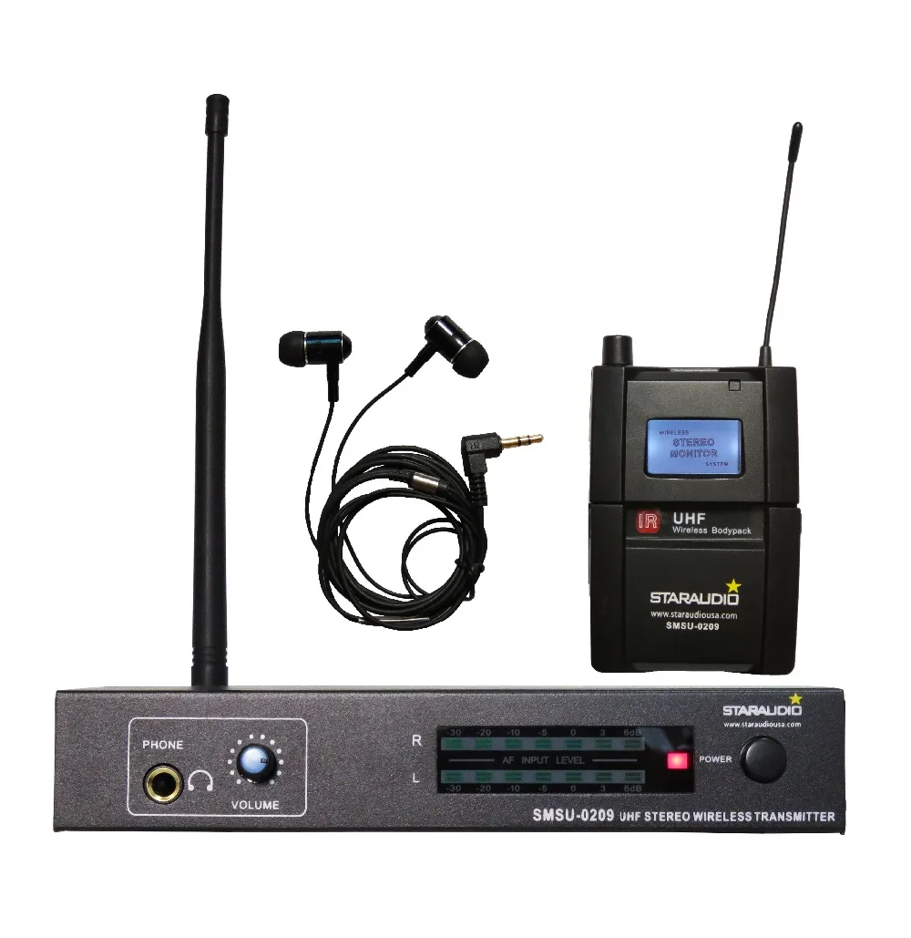 STARAUDIO Pro Stage Show UHF беспроводной стерео монитор в ухо корпус микрофонная