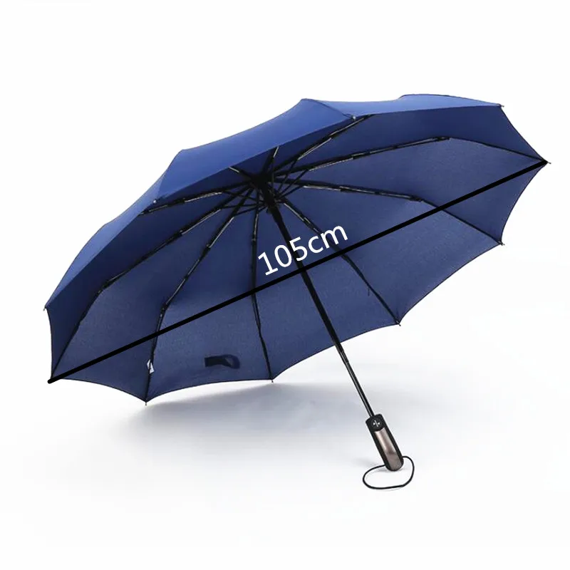 

10 ribs folding umbrellas large automatic women men umbrella windproof commercial business parasol rain tools for male YS014