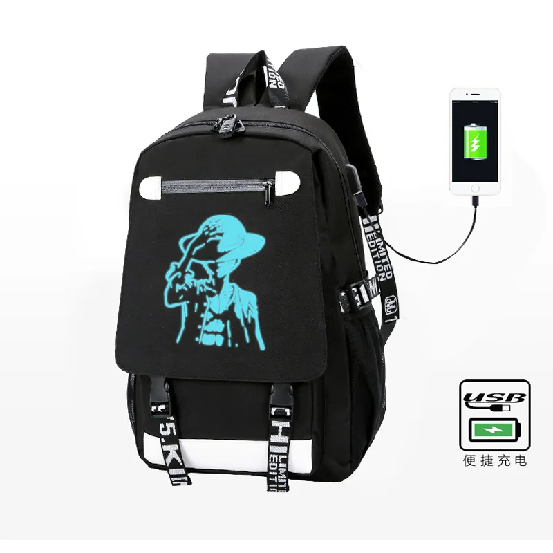 

Computer Bag Middle School Student's Backpack Male Nightlight USB Outdoor Shoulder Backpack Korean version Leisure Shoulder Bags