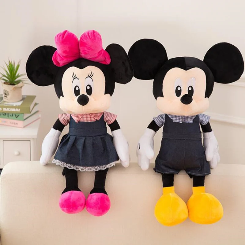 Disney горячая распродажа 50 см Высокое качество чучела Микки Маус и Минни плюшевые игрушки куклы подарки на свадьбу, день рождения для детей - Цвет: 50M Mickey Minnie