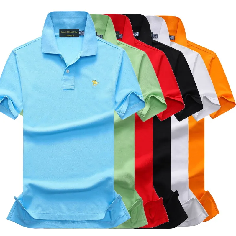 

New Man Polo Shirt Mens Casual Deer Embroidery Cotton Polo shirt Men Short Sleeve High Quantity small Polo men 866